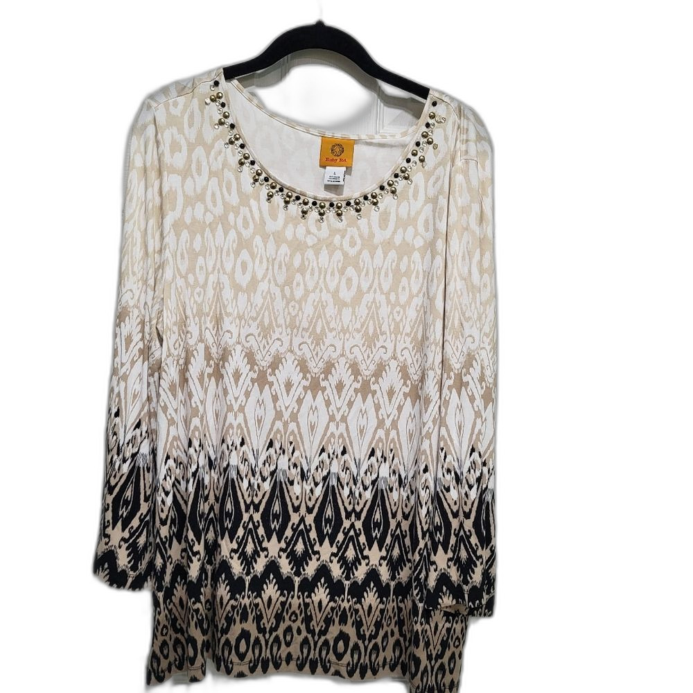 Top with Embellished Neckline Large